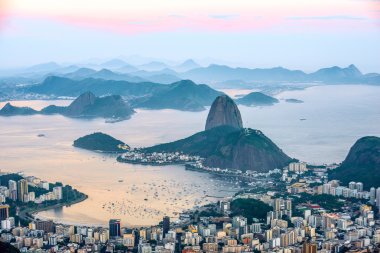 Bir Rio de janeiro, corcovado görünümünden sugarloaf dağ