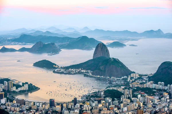 Rio de janeiro, widok z corcovado wzgórze głowa cukru — Zdjęcie stockowe