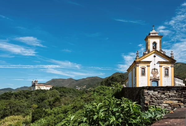 Widok z wpisanego na listę światowego dziedzictwa miasta Ouro Preto, Brazylia — Zdjęcie stockowe