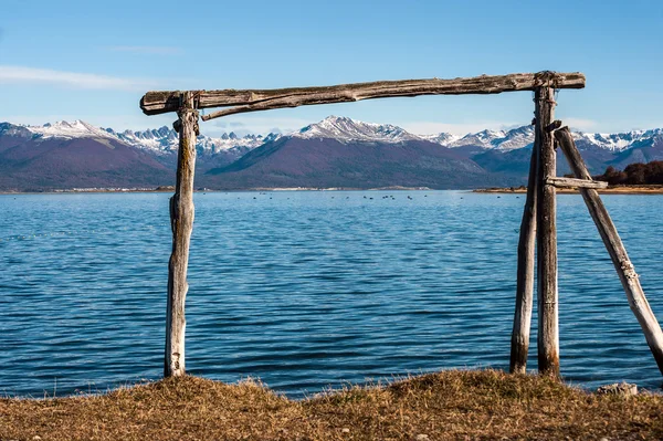 Herfst in Patagonië. Tierra del Fuego, Beaglekanaal — Stockfoto