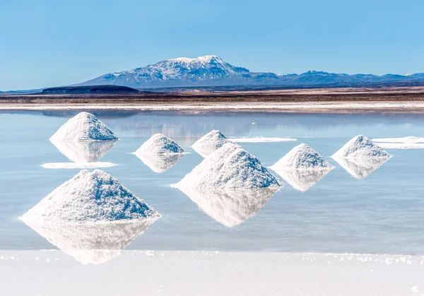 볼리비아에 salar de uyuni 소금 호수 로열티 프리 스톡 사진