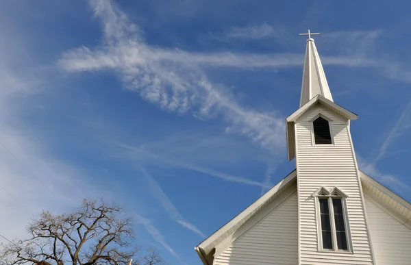 Rural Church, Midwest, Ohio, near Akron, USA — Stock Photo, Image