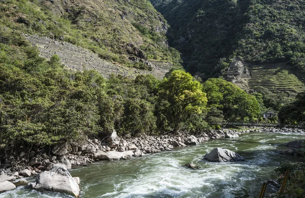 Aguas Calientes, heliga berg Machu Picchu, Peru — Stockfoto