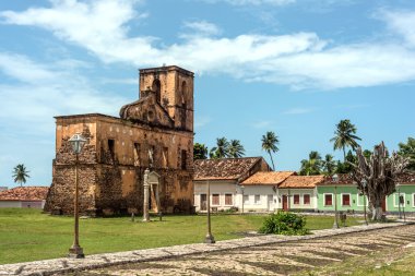 Matriz Church ruins in the historic city of Alcantara, Brazil clipart