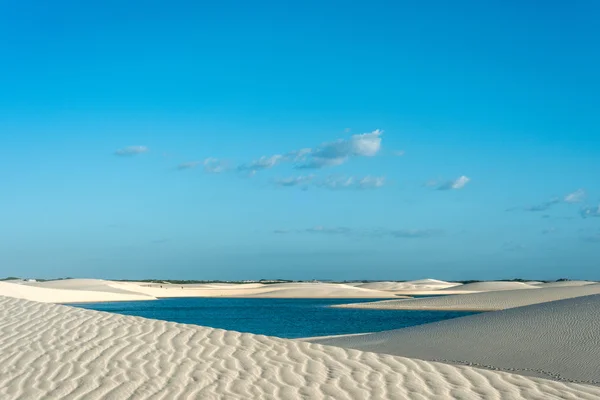 Lagunes dans le désert du parc national Lencois Maranhenses — Photo