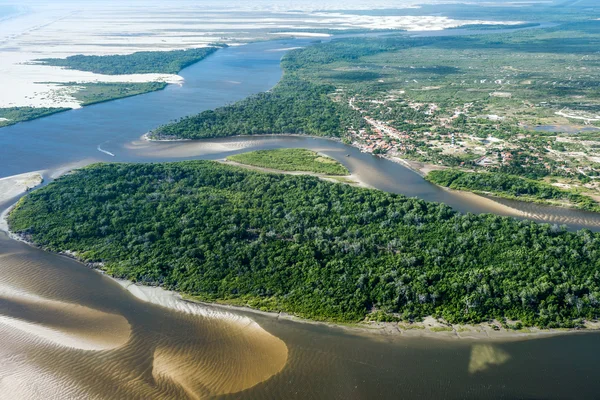 Aerial view of Lencois Maranhenses National Park, Brazil — Stock Photo, Image