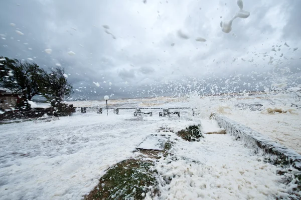 Tempestade de primavera no Uruguai. Litoral de Piriápolis Fotos De Bancos De Imagens Sem Royalties