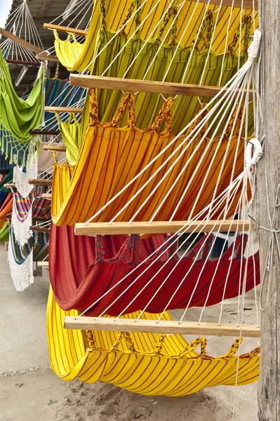 Hangmatten, marktplaats in ecuador — Stockfoto