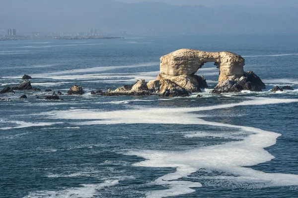 Portada (Arch) Rock Formation, Chilean Coastline, La Portada Nat — Stock Photo, Image