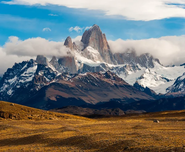 Fitz roy góry, park narodowy el chalten, patagonia, lodowce — Zdjęcie stockowe