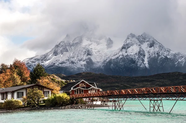 Lake Pehoe, Nationaal Park Torres del Paine, Chili — Stockfoto