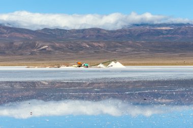 jujuy tuz çölünde Salinas grandes Arjantin And Dağları üzerinde olduğunu