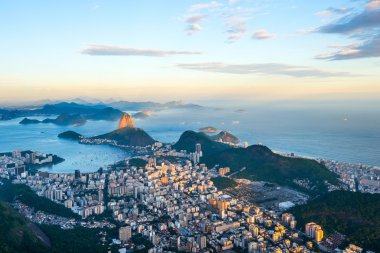 Rio de Janeiro, Corcovado panoramik görünümünden Sugarloaf için