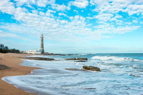 Leuchtturm in jose ignacio in der nähe von punta del este, uruguay — Stockfoto