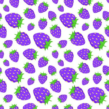 Mor çilekler. Kumaş için vektör desenleri