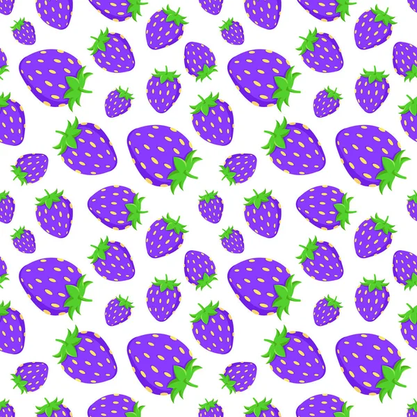 Fresas moradas. Patrones vectoriales para tela o — Archivo Imágenes Vectoriales