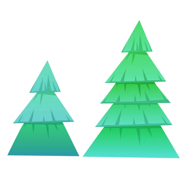 Vector tree in cartoon style. White background. — ストックベクタ