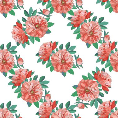 Elle çizilmiş şakayık çiçekli kusursuz bir süs.