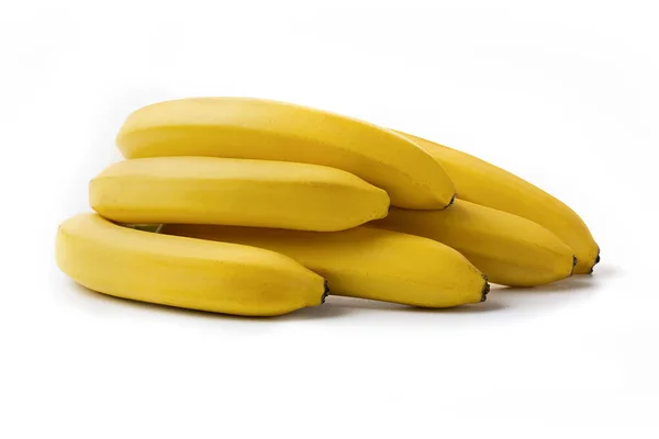 Gelber Bananenstrauß Isoliert Auf Weißem Hintergrund — Stockfoto