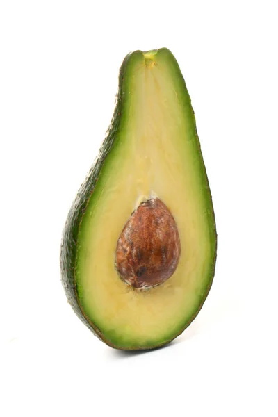 Avocado Whole Fruit Slices Isolated White Background — Stock Photo, Image
