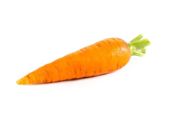 Una Zanahoria Aislada Sobre Fondo Blanco — Foto de Stock