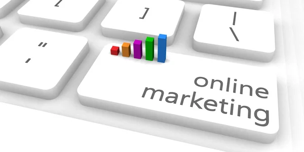 Online-Marketing als Konzept — Stockfoto
