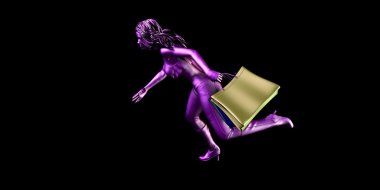 Kadın müşteri konsept sanat