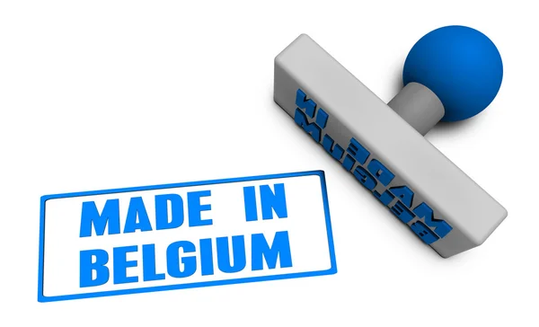 Made in Belgium Stamp — Stock Photo, Image