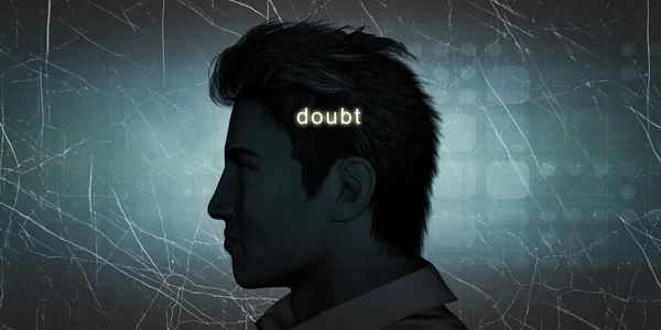 Man Experiencing Doubt — Stock Photo, Image