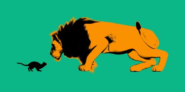 Aslan sanat kavramına karşı kedisi