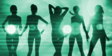 Disko parti kızlar kutluyor