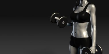 Ağırlık kaldırma metal çelik kadın