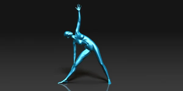 Die Dreieck-Yoga-Pose — Stockfoto