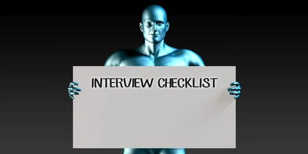 Interview Checklist as Concept — Stock Photo, Image