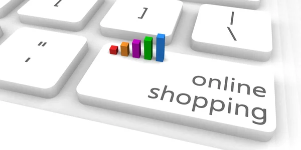 Shopping en ligne comme concept — Photo