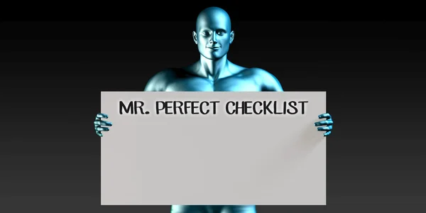 Mister Perfect Lista kontrolna — Zdjęcie stockowe