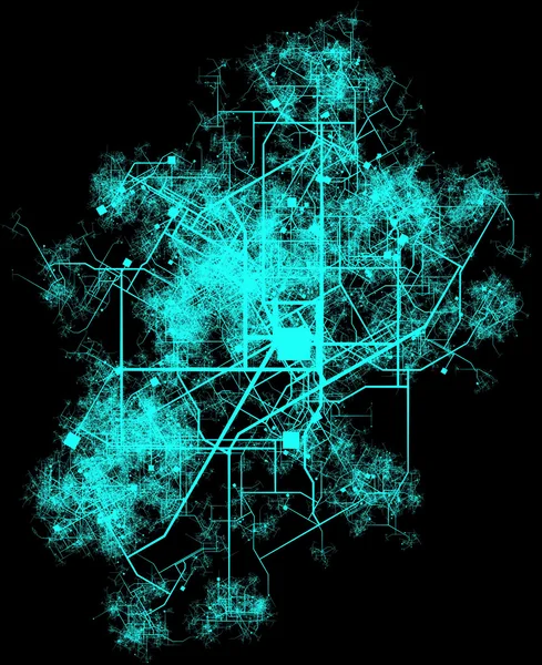 Infra-estrutura da cidade Concept Art — Fotografia de Stock