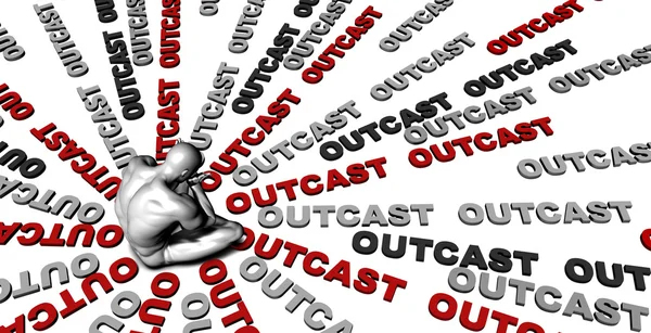 Outcast as a Concept — Stock Photo, Image