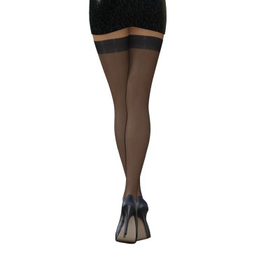 Kadın bacaklar siyah dantel çorap