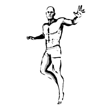 Çizgi roman kahramanı poz bir kavram olarak