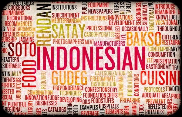 Indonesische voedsel Menu — Stockfoto