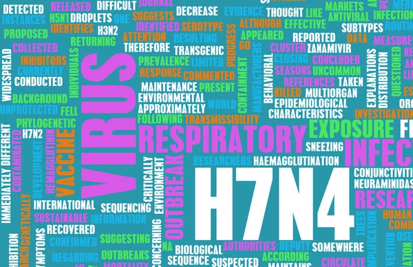 H7N4 como conceito — Fotografia de Stock