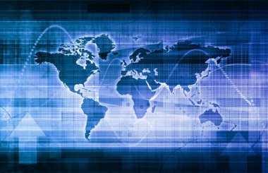 Dünya Haritası ile dijital arka plan
