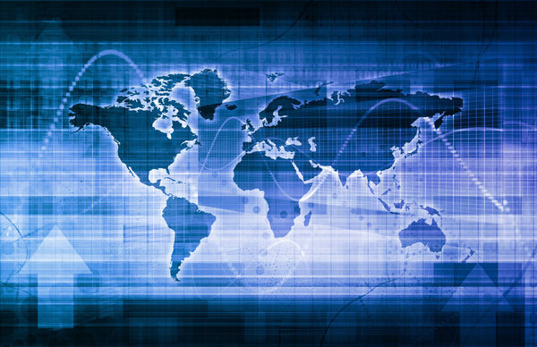 Digital Background with world map