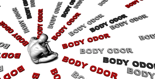 Odore del corpo preoccupazione concetto — Foto Stock