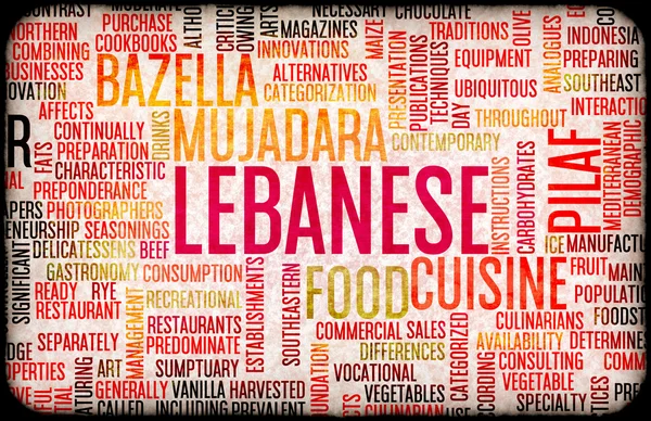 Menu de comida libanesa — Fotografia de Stock