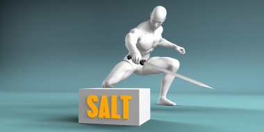 Cutting Salt as Concept clipart