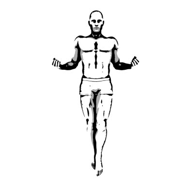 Çizgi roman kahramanı poz