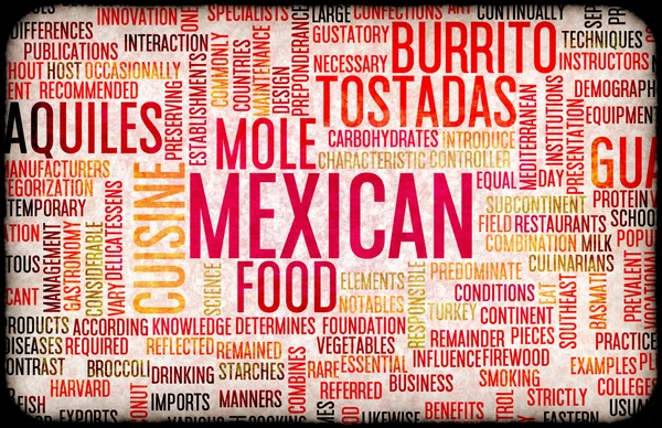 Meksika yemeği menüsü — Stok fotoğraf