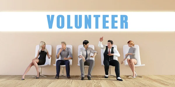 Бизнес-волонтер как концепция — стоковое фото